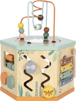 Kostka edukacyjna drewniana duża 7 stronna Safari Small Foot