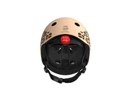 SCOOTANDRIDE Dziecięcy kask XXS-S 1-5 lat światło LED magnetyczne zapięcie Leopard