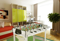 Piłkarzyki, tenis, bilard, cymbergaj. Duży stół do gry 4w1