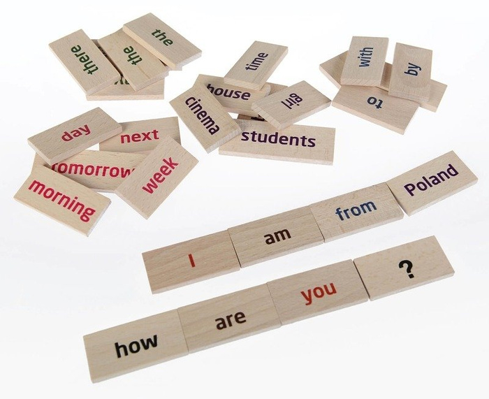 Drewniana gra planszowa dla dzieci Znajome pytania English Eater Pilch
