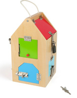 Motoryczny domek, wiele zamków, small foot design