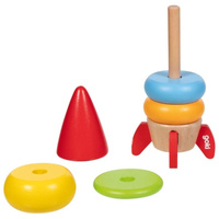 Wieża na paliku drewniana układanka Rakieta Goki