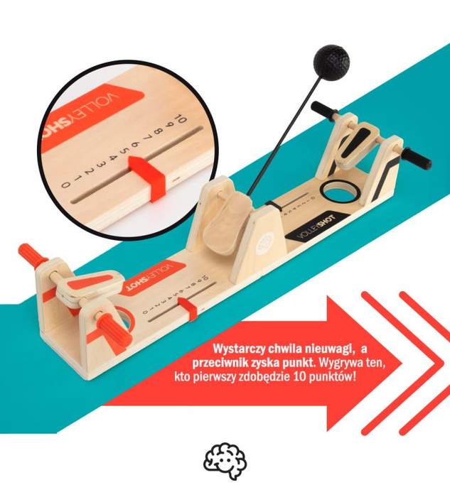 Gra zręcznościowa dla dwóch graczy Strzał z woleja Volley Shot Fat Brain Toy