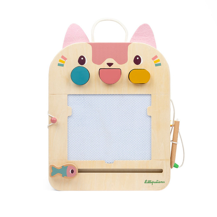 Drewniana magnetyczna Tablica-Znikopis Kotka Jeanne 18m+ Lilliputiens