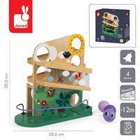 Kulodrom drewniany tor dla kulek Wesoła gąsienica Janod