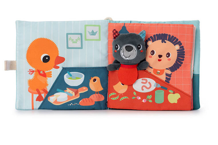 Miękka książeczka z przytulanką Smacznego! Wilk Louis Lilliputiens