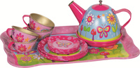 Serwis herbaciany z filiżankami i talerzykami do zabawy dla dzieci Goki