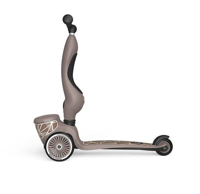 Jeździk i hulajnoga 2 w 1 zamykany schowek brązowy Highwaykick 1 Lifestyle Scoot & Ride