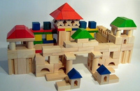 Klocki drewniane XL 205 elementów