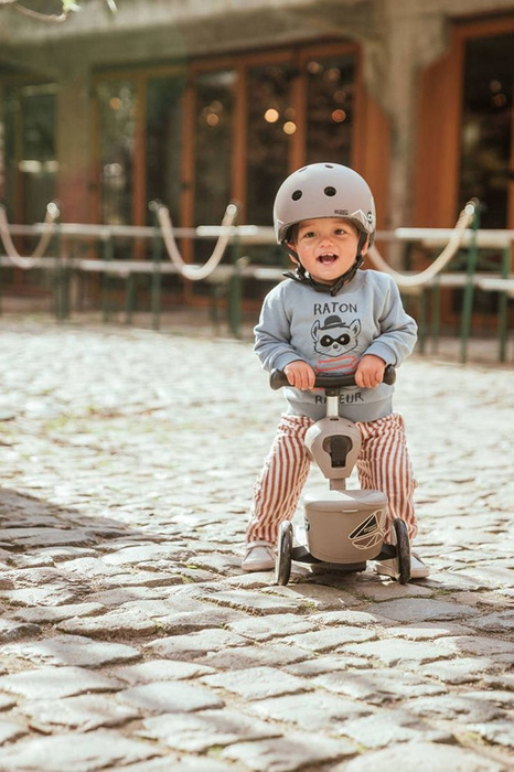 Jeździk i hulajnoga 2 w 1 zamykany schowek brązowy Highwaykick 1 Lifestyle Scoot & Ride