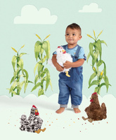 Przytulanka czarno-biały kurczak Henley Manhattan Toy