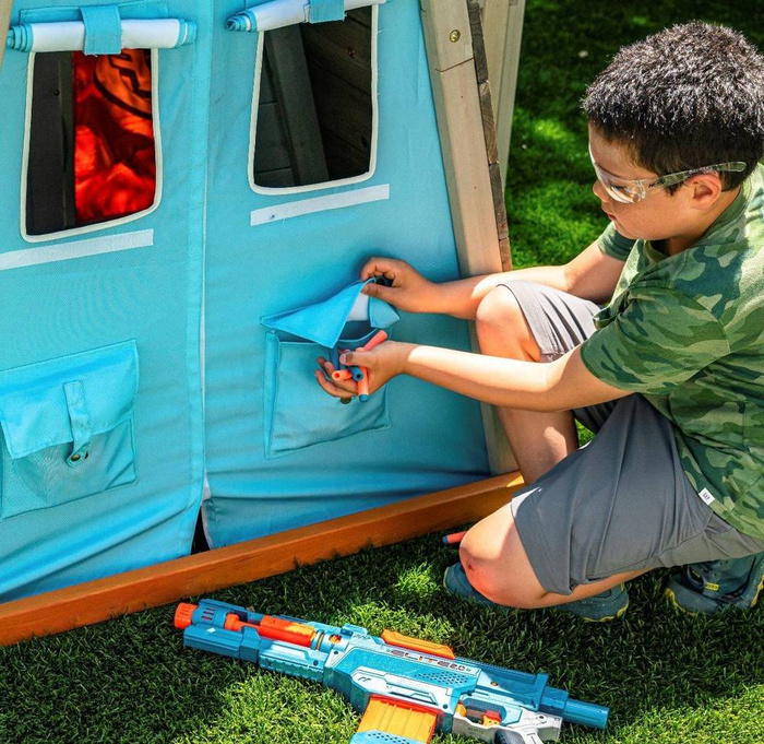 Drewniany plac zabaw Forteca Nerf Scout Defense Post KidKraft