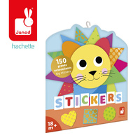 Duże naklejki wielorazowe dla dzieci 150 sztuk Figury geometryczne Janod