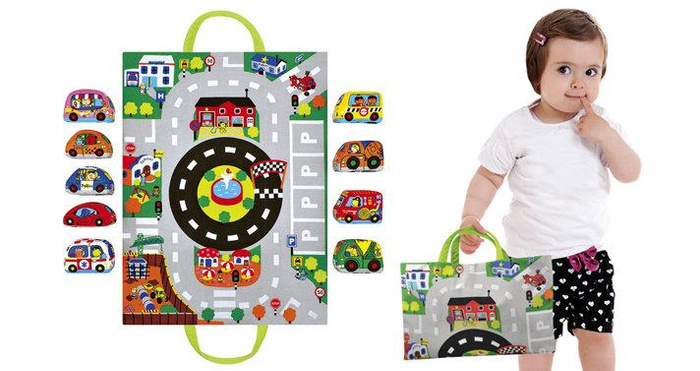 Mata z pluszowymi autkami K's Kids