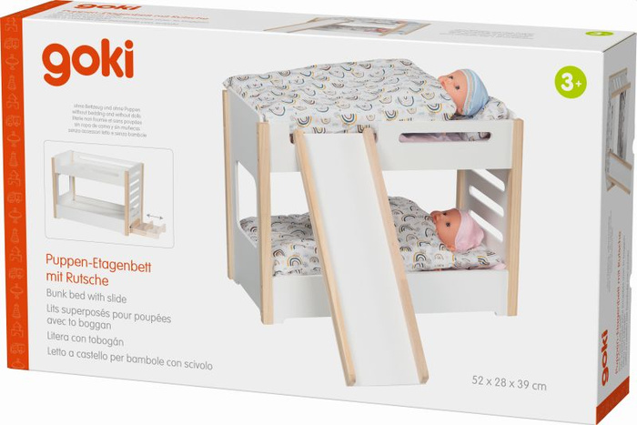 Łóżko piętrowe ze zjeżdżalnią Goki