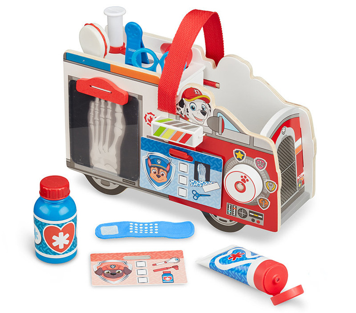 Ambulans Psi Patrol Marshall's pojazd drewniany z akcesoriami Melissa and Doug
