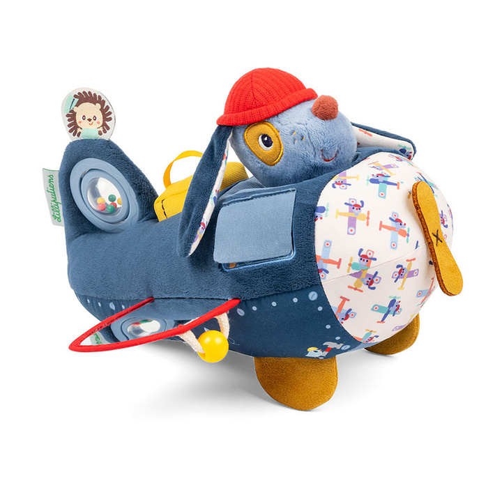 Zabawka sensoryczna Samolot Piesek Jules Lilliputiens Przytulanka dla dzieci