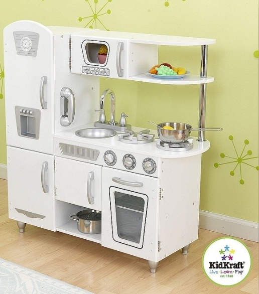 Biała kuchnia dla dzieci, drewniana. Vintage, KidKraft