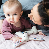 Grzechotka Króliczek - szary Whisbear