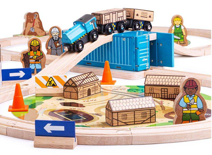 Kolejka drewniana Ósemka Zestaw konstrukcyjny Bigjigs Rail