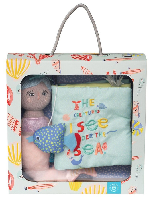 Miękka książka dla niemowląt z syrenką Manhattan Toy