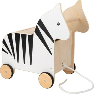 Drewniana skrzynia na zabawki jeździk Zebra Small Foot