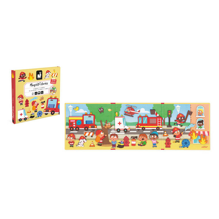 Magnetyczna układanka Strażacy Magneti'stories Janod