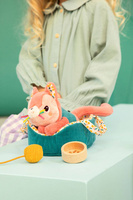 Przytulanka kotek z koszyczkiem i akcesoriami Kotka Jeanne Lilliputiens 