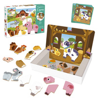 Magnetyczne puzzle dla dzieci Farma Goula