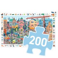 Puzzle obserwacja Miasto 200 elementów Djeco