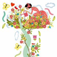 Naklejka miarka wzrostu Zaczarowany Ogród Djeco 