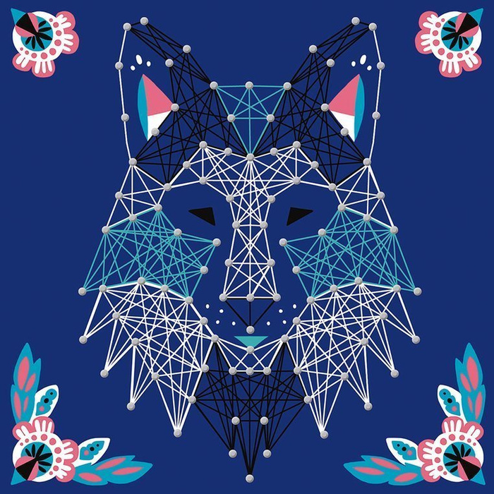 Zestaw kreatywny String Art Zwierzęta 8+, Janod