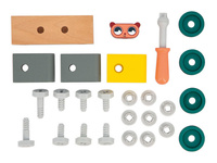 Autko drewniane cysterna do samodzielnego składania Miś Brico Kids Janod