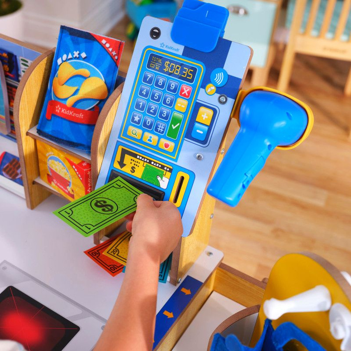 Stanowisko kasa samoobsługowa z drewna dla dzieci KidKraft