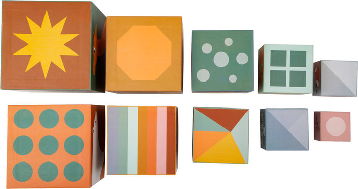 Kostki do układania wieży Safari z cyframi Small Foot