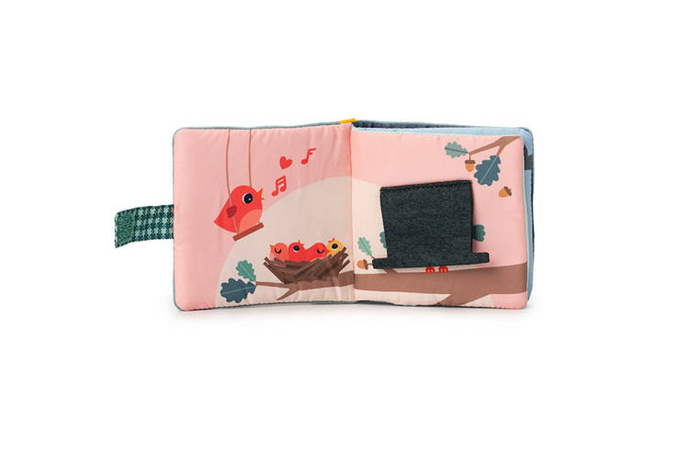 Materiałowa edukacyjna książeczka z mini gryzakiem Smok Joe LILLIPUTIENS