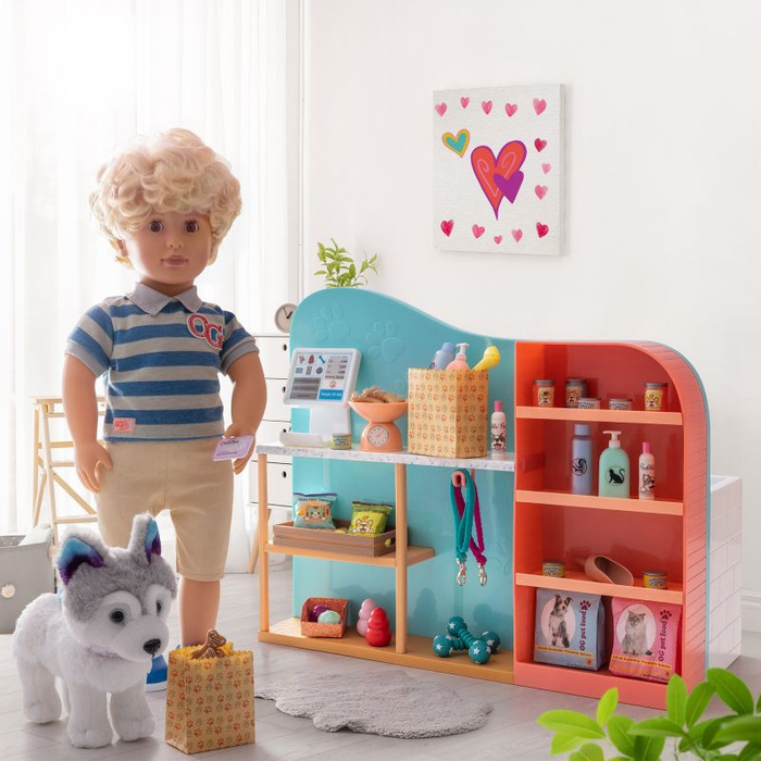 Groomer salon pielęgnacji zwierząt ze sklepem Happy Tails Care Center Our Generation