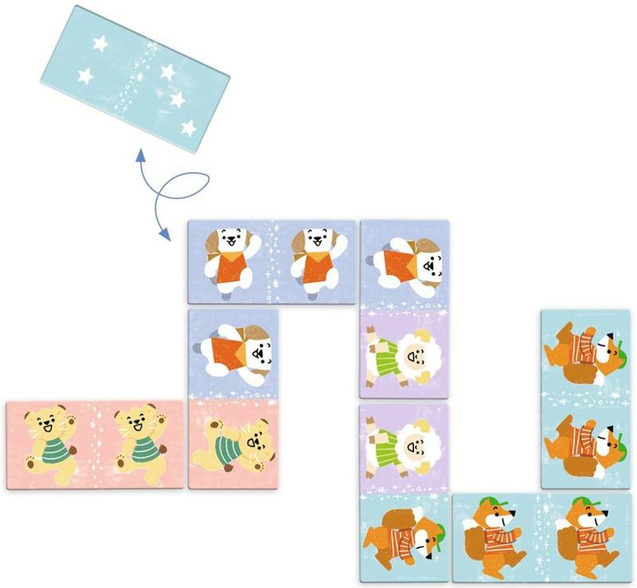 Gra edukacyjna domino MALI PRZYJACIELE Djeco