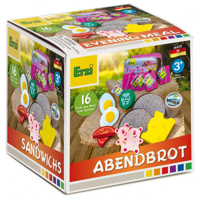 Drewniany zestaw do zabawy w kuchnię Kolacja Erzi