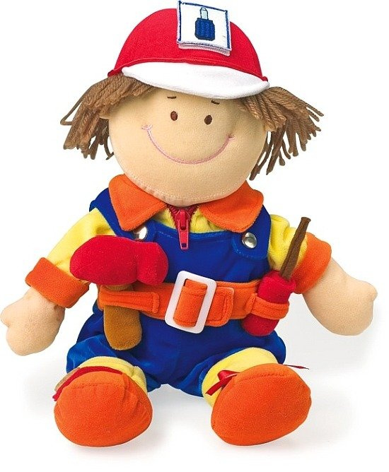 Szmaciane lalki 3 zawody strażak pielęgniarka budowlaniec Small Foot