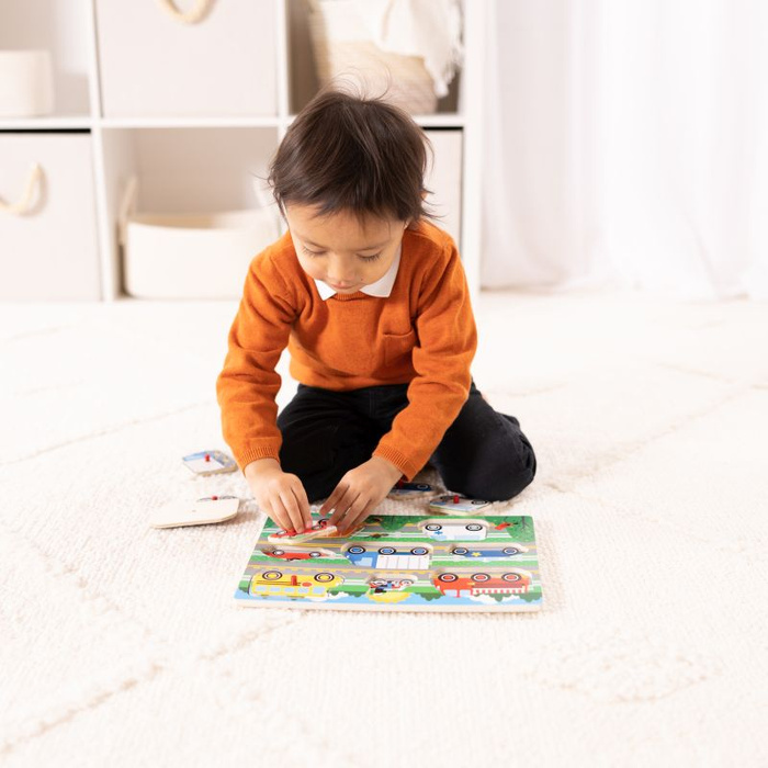 Układanka z uchwytami Pojazdy 8 el Melissa & Doug