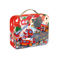Puzzle w walizce Strażacy 24 el. Janod