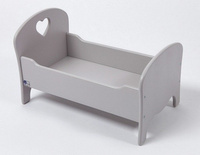 Drewniane łóżeczko dla lalek klasyczne serce