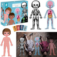 Puzzle edukacyjne gigantyczne Ciało człowieka 50, 75 i 100 elementów 5 +, Janod