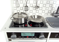 Drewniana kuchnia dla dzieci z akcesoriami dźwiękiem światłem New Styl biała