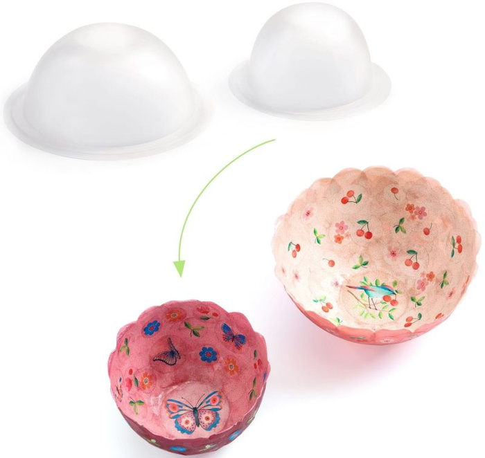 Zestaw artystyczny papierowe miseczki Różowe Djeco