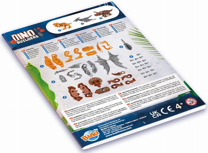 Figurki dinozaurów do skręcania zrób to sam Buki