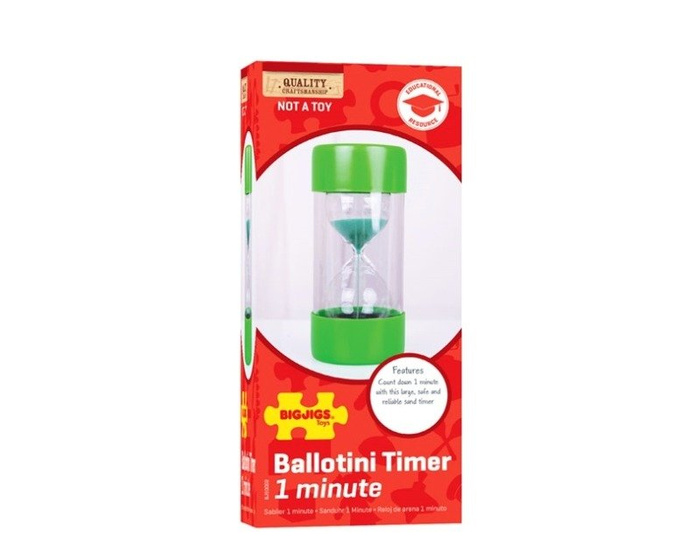 Zielony odmierzacz czasu 60 sekund klepsydra Bigjigs Toys