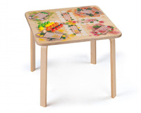 Gra planszowa na drewnianym stole Owocowe Ludo Erzi