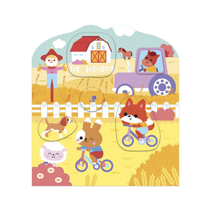 Książeczka z naklejkami Wieś Janod